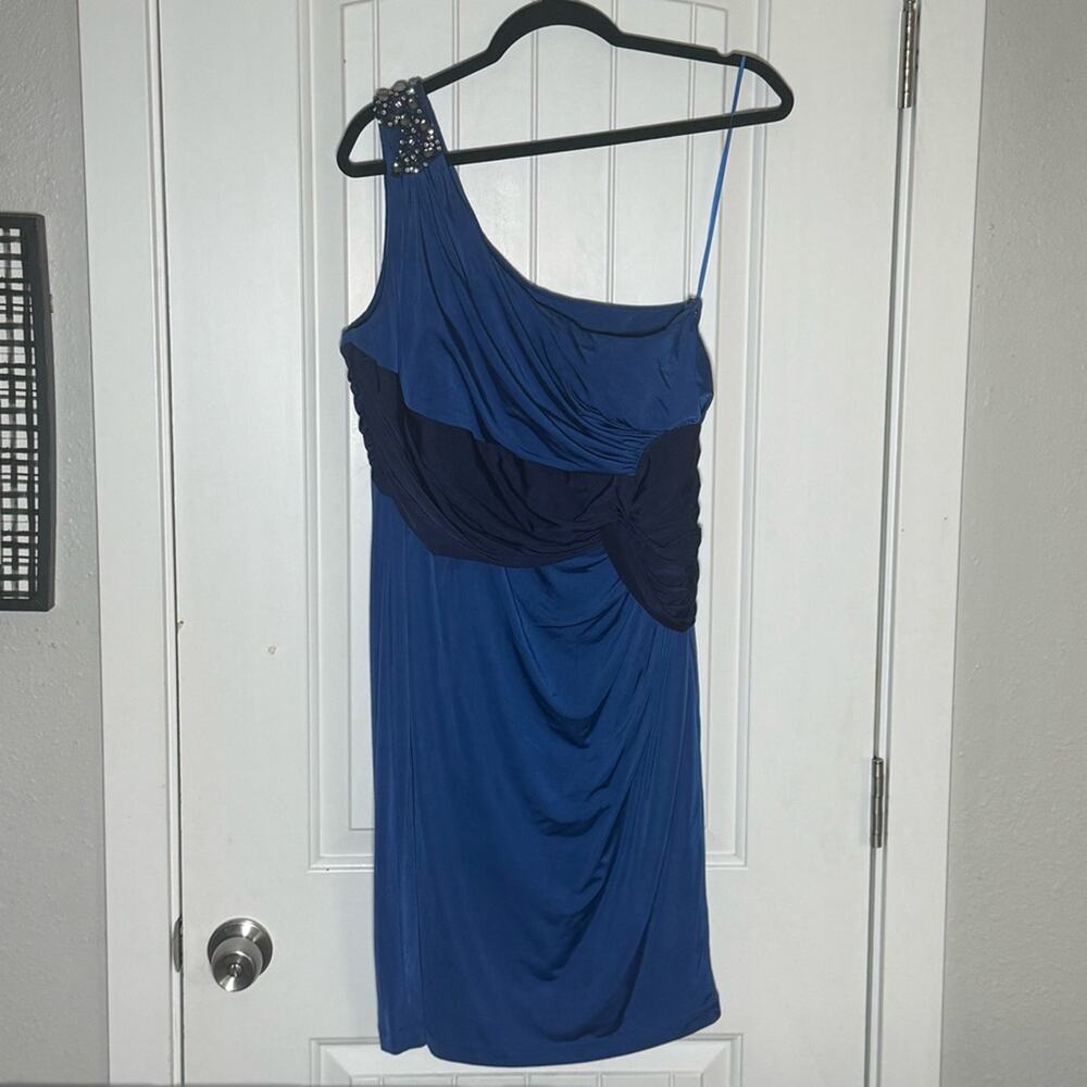 A Pea in the Pod Royal Blue One-Shoulder Dress Size Large